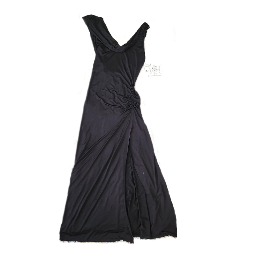 Free People Roxanne Bodycon‎ Maxi Dress Black Women's Size Large NWT - Picture 4 of 13